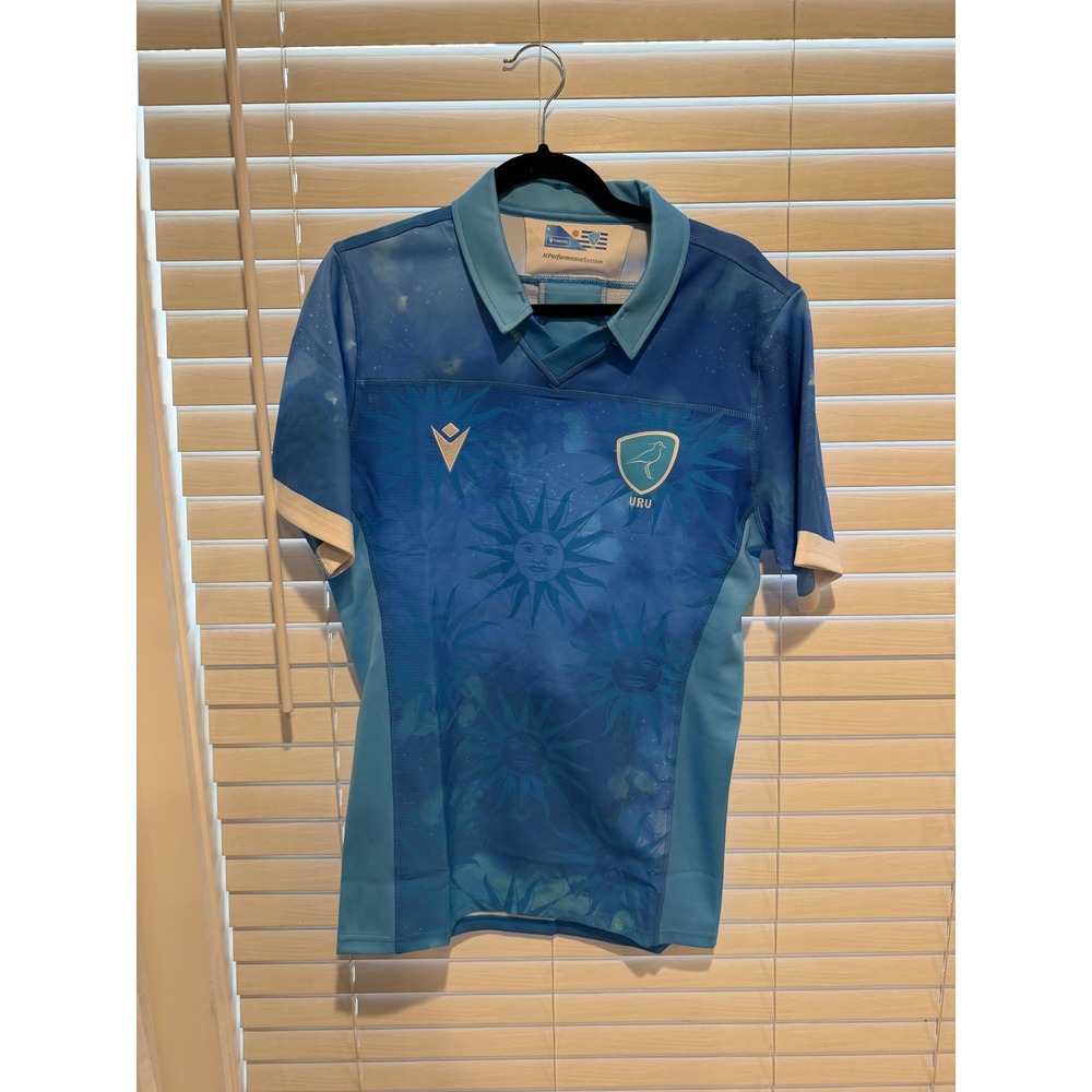 Macron URU Uruguay National Team Soccer Jersey‎ Men's XL Sun Design